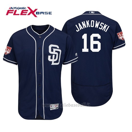 Maglia Baseball Uomo San Diego Padres Travis Jankowski Flex Base Entrenamiento De Primavera 2019 Blu
